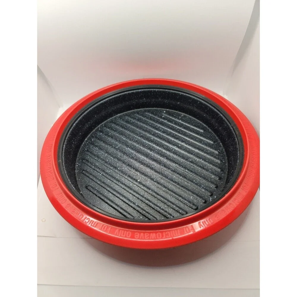 Range Mate Nonstick Microwave Cooker Grill Steamer Red White 9